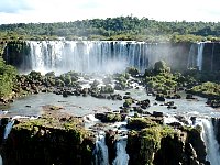 Iguazu falls late afternoon