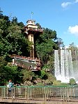 Iguazu waterfall viewing bridge and tower