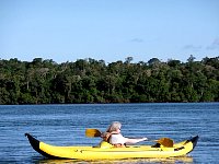 Paddling on Iguazu River