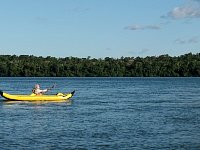 Paddling on Iguazu River