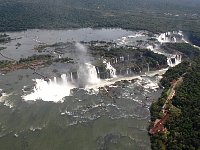 Iguazu falls from helicopter
