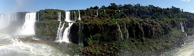 Iguazu waterfall and rainbow