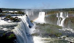 Iguazu waterfall and rainbow