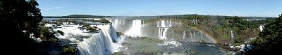 Iguazu waterfall and rainbow