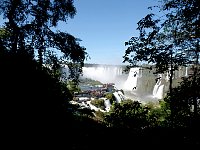 Visitors at Iguazu waterfall