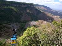 Ubajara aerial tramway seen from upper station