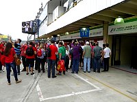 Crowd at Ferrari box