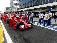 Pushing a Ferrari Car