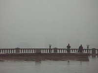 Mont Royal foggy skyline view