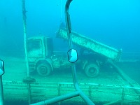 Sunken truck unloading