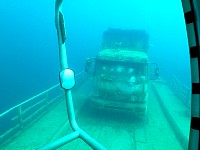 Sunken truck unloading