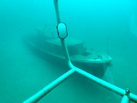 Sunken police boat