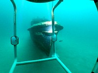 Sunken police boat