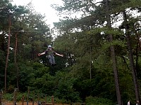 Zipline crossing playground