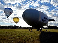 Blimp and balloons