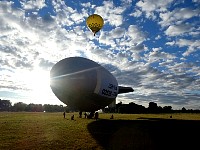 Blimp and balloons