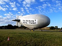 Blimp on ground