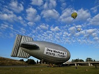 Blimp about to take off
