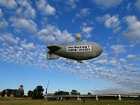 Blimp and balloons