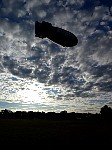 Blimp and clouds