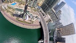 Dubai ziplining top view