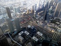 Burj Khalifa view of highway intersection
