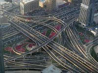 Burj Khalifa view of highway intersection