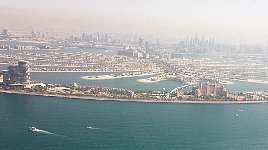 Palm Jumeirah seen from helicopter