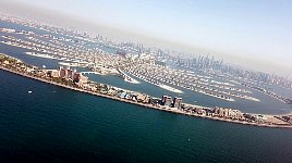 Palm Jumeirah seen from helicopter