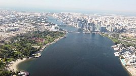 Dubai Creek seen from helicopter