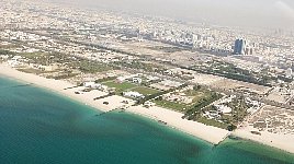 Sheik villas seen from helicopter
