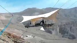 Jebel Jais zipline end platform