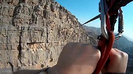 Zipline into cliff