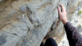Attempting rock climbing