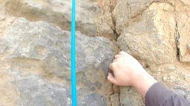Attempting rock climbing