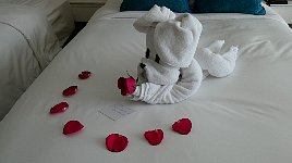 Valentines Day Towel Sculpture
