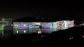 Abu Dhabi Louvre at night