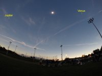 Solar eclipse 2017 with Venus and Jupiter labeled