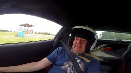 Me as passenger in Corvette on race track