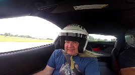 Me as passenger in Corvette on race track