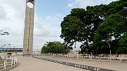 Equator marking concrete block, Macapá, Brazil