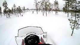 View from snowmobile