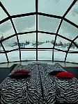 Inside of glass igloo