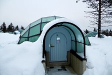 Glass igloo door