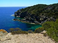 Porquerolles south coast cliff