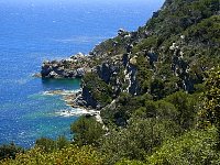 Porquerolles south coast cliff