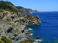 Porquerolles south coast cliff