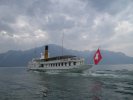 Paddle steamer on Lake Geneva