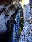 Waterfall rappelling