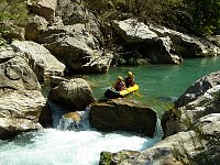 Crossing the waterfall